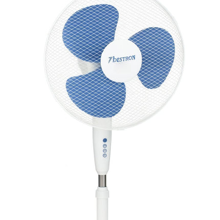 BESTRON Επιδαπέδιος Ανεμιστήρας 500W Μεγάλης Απόδοσης με Ρύθμιση Ύψους, 4 Ταχύτητες & Λειτουργία Ταλάντωσης