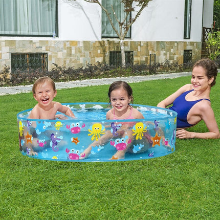 BESTWAY Παιδική Πισίνα Fill ‘N Fun Sparking Sea με Σταθερά Τοιχώματα και Σχέδιο Ωκεανού 55028_26 2+ Ετών