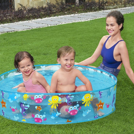 BESTWAY Παιδική Πισίνα Fill ‘N Fun Sparking Sea με Σταθερά Τοιχώματα και Σχέδιο Ωκεανού 55028_26 2+ Ετών