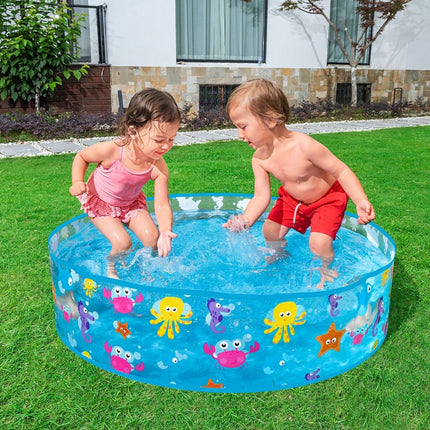 BESTWAY Παιδική Πισίνα Fill ‘N Fun Sparking Sea με Σταθερά Τοιχώματα και Σχέδιο Ωκεανού 55028_26 2+ Ετών
