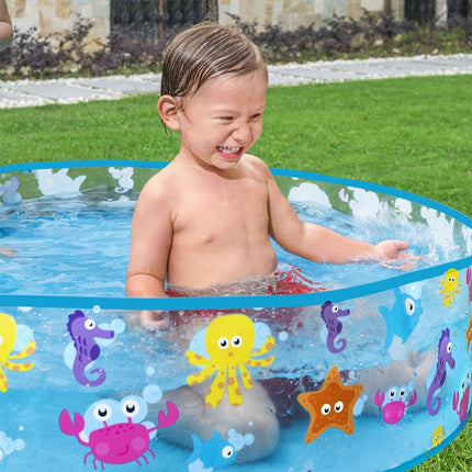 BESTWAY Παιδική Πισίνα Fill ‘N Fun Sparking Sea με Σταθερά Τοιχώματα και Σχέδιο Ωκεανού 55028_26 2+ Ετών