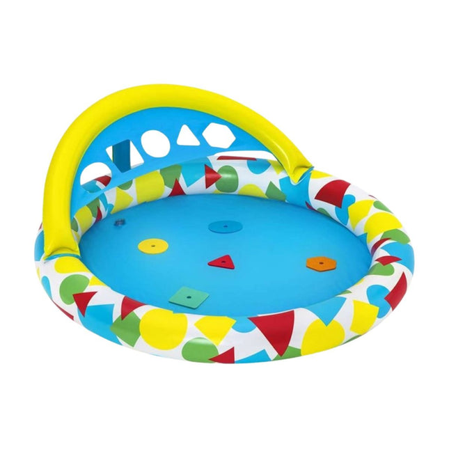 Bestway Lil’ Splash & Learn Παιδική Φουσκωτή Πισίνα Δραστηριοτήτων 120x117x46cm με Παιχνίδι Σχημάτων 52378 8+ Μηνών