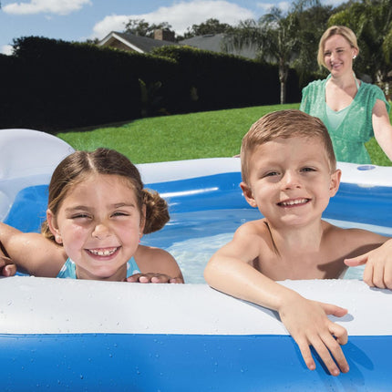 Bestway Family Fun Φουσκωτή Οικογενειακή Πισίνα 213x206x69cm με Καθίσματα 54153 6+ Ετών
