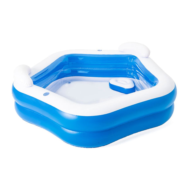 Bestway Family Fun Φουσκωτή Οικογενειακή Πισίνα 213x206x69cm με Καθίσματα 54153 6+ Ετών