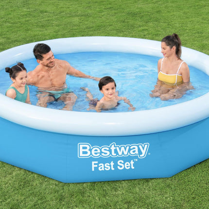 Bestway Fast Set Φουσκωτή Πισίνα Κήπου Ø305x66cm Χωρίς Αντλία 57456 6+ Ετών