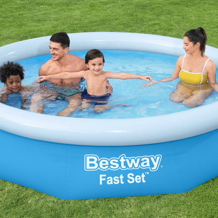 Bestway Fast Set Φουσκωτή Πισίνα Κήπου Ø305x66cm Χωρίς Αντλία 57456 6+ Ετών