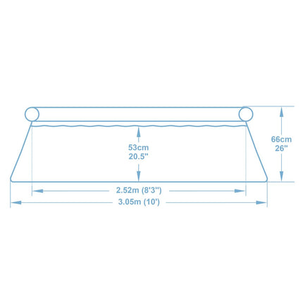 Bestway Fast Set Φουσκωτή Πισίνα Κήπου Ø305x66cm Χωρίς Αντλία 57456 6+ Ετών