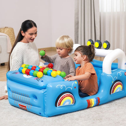 Bestway Fisher-Price® Παιδικό Φουσκωτό Μπαλοπισίνα Safari Jeep 117x76x61cm με 25 Μπαλάκια 93577 2+ Ετών