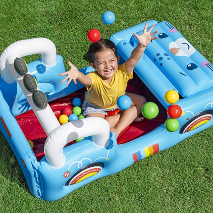 Bestway Fisher-Price® Παιδικό Φουσκωτό Μπαλοπισίνα Safari Jeep 117x76x61cm με 25 Μπαλάκια 93577 2+ Ετών