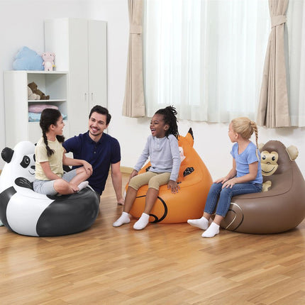 BESTWAY Cozy Critters Φουσκωτή Παιδική Πολυθρόνα Αλεπού 72x72x64 cm 3+ Ετών Πορτοκαλί