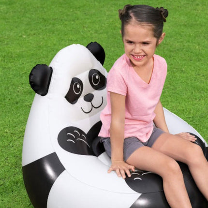 BESTWAY Cozy Critters Φουσκωτή Παιδική Πολυθρόνα Panda 72x72x64 cm 3+ Ετών Καφέ