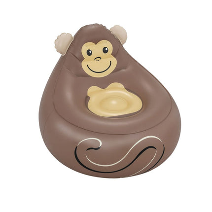 BESTWAY Cozy Critters Φουσκωτή Παιδική Πολυθρόνα Μαϊμού 72x72x64 cm 3+ Ετών Καφέ
