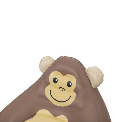 BESTWAY Cozy Critters Φουσκωτή Παιδική Πολυθρόνα Μαϊμού 72x72x64 cm 3+ Ετών Καφέ