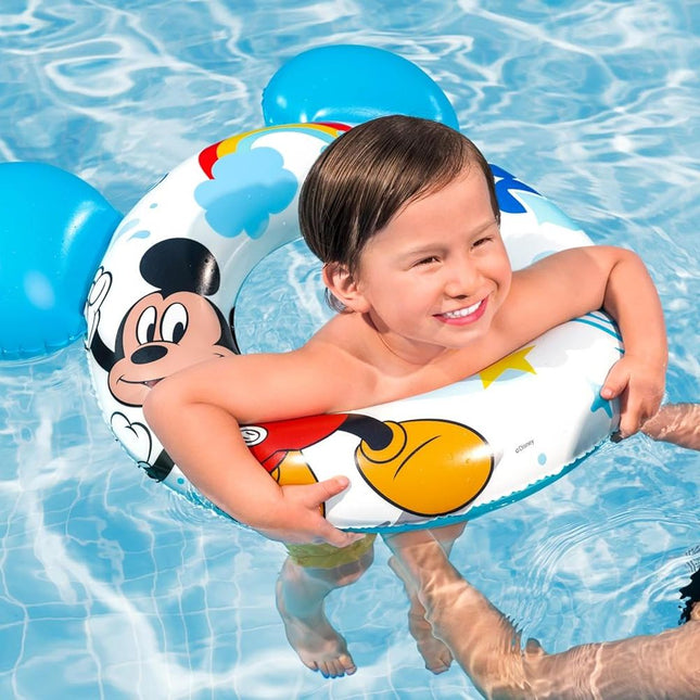 BESTWAY Mickey Mouse Παιδικό Φουσκωτό Δαχτυλίδι Κολύμβησης 74x76cm 3+ Ετών