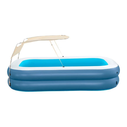 BESTWAY Οικογενειακή Πισίνα 254x178x140cm με Αποσπώμενο Σκίαστρο για Άνεση, Δροσιά & Προστασία στον Ήλιο