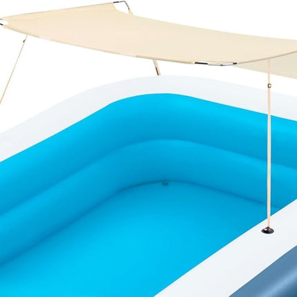 BESTWAY Οικογενειακή Πισίνα 254x178x140cm με Αποσπώμενο Σκίαστρο για Άνεση, Δροσιά & Προστασία στον Ήλιο