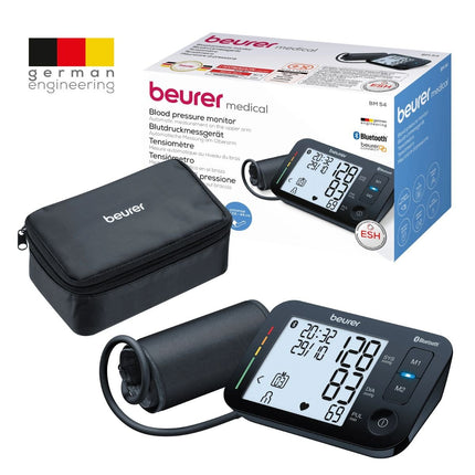 Beurer Πιεσόμετρο Μπράτσου με Bluetooth, Ανίχνευση Αρρυθμίας και Περιχειρίδα 22–44 cm BM54