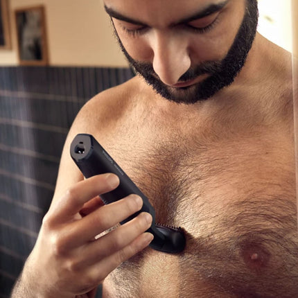 PHILIPS Bodygroom Series 3000 Επαναφορτιζόμενη Ξυριστική Μηχανή Σώματος με Διπλής Κατεύθυνσης Λεπίδες, Υποαλλεργικό Πλέγμα, Αθόρυβη, Αδιάβροχη & έως 50 Λεπτά Χρόνο Λειτουργίας BG3017/01