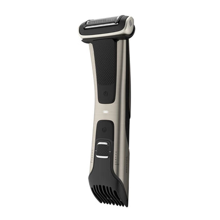 PHILIPS Bodygroom Series 7000 Επαναφορτιζόμενη Ξυριστική Μηχανή Σώματος με Διπλή Κεφαλή, 4D Τεχνολογία, Υποαλλεργικό Πλέγμα, Ρυθμιζόμενη Χτένα, Αδιάβροχη & έως 80 Λεπτά Λειτουργίας BG7025/15