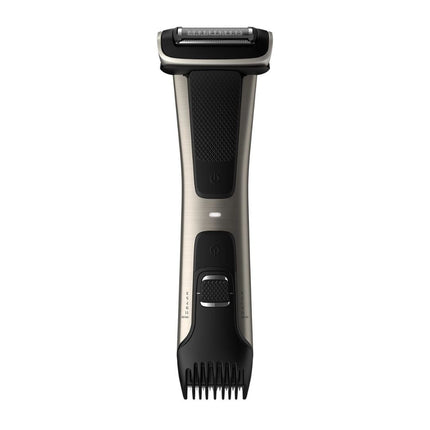 PHILIPS Bodygroom Series 7000 Επαναφορτιζόμενη Ξυριστική Μηχανή Σώματος με Διπλή Κεφαλή, 4D Τεχνολογία, Υποαλλεργικό Πλέγμα, Ρυθμιζόμενη Χτένα, Αδιάβροχη & έως 80 Λεπτά Λειτουργίας BG7025/15
