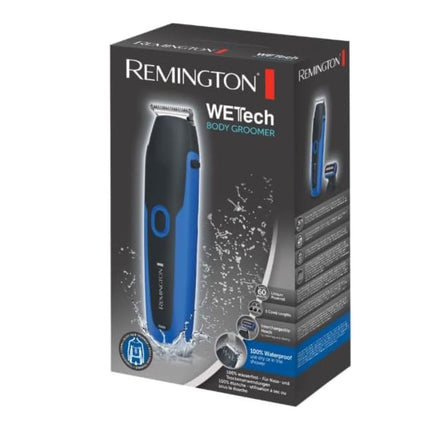 Remington WETech Επαναφορτιζόμενο Αδιάβροχο Τρίμερ Σώματος με Λεπίδες Ανοξείδωτου Ατσαλιού, Αντιολισθητική Λαβή και Αυτονομία & έως 60 Λεπτά BHT6256