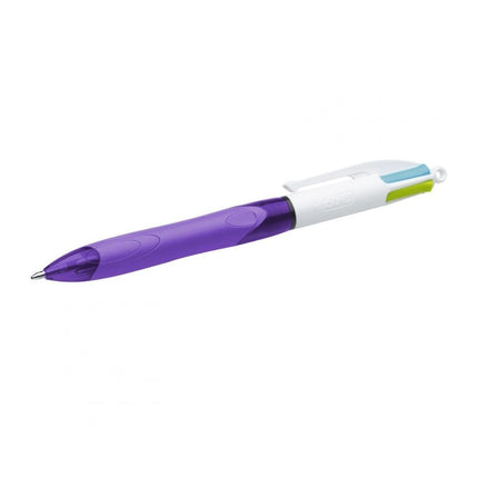 BIC 4 Colours Grip Fashion Στυλό 1,0 mm με 4 Μοντέρνα Χρώματα και Άνετη Λαβή
