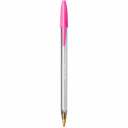 BIC Cristal Fun Στυλό 1,6 mm σε 4 Χρώματα, 4 Τεμάχια B-524173 Ροζ, Μωβ, Γαλάζιο & Λαχανί