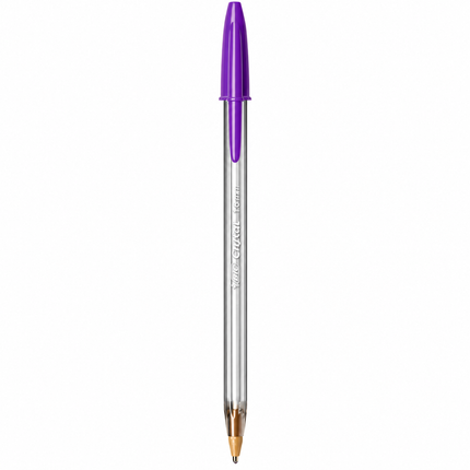 BIC Cristal Fun Στυλό 1,6 mm σε 4 Χρώματα, 4 Τεμάχια B-524173 Ροζ, Μωβ, Γαλάζιο & Λαχανί