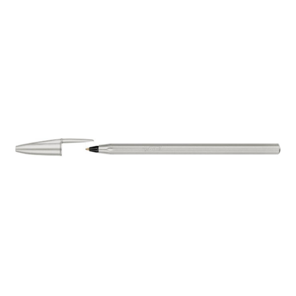 BIC Cristal Glacé Στυλό Διαρκείας με Μπίλια 1.0mm 2 Τεμάχια B-302546 Χρυσό & Ασημί, Μπλε & Μαύρο Μελάνι
