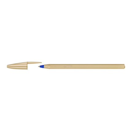 BIC Cristal Glacé Στυλό Διαρκείας με Μπίλια 1.0mm 2 Τεμάχια B-302546 Χρυσό & Ασημί, Μπλε & Μαύρο Μελάνι