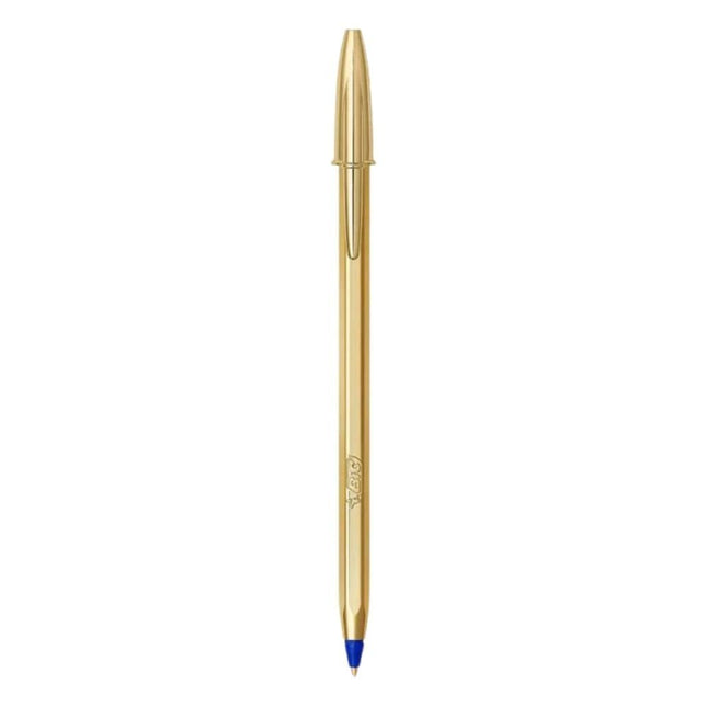 BIC Cristal Shine Gold Στυλό 1.0mm Μπλε Μελάνι με Κομψό Χρυσό Σώμα
