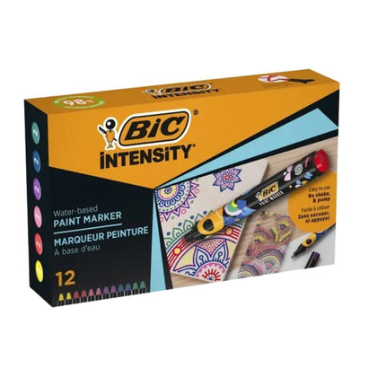 BIC Intensity Σετ 12 Μαρκαδόροι Βαφής με Ανθεκτικά & Έντονα Χρώματα για Πολλές Επιφάνειες