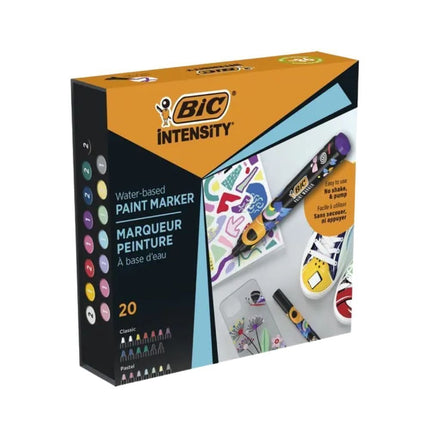 BIC Intensity Σετ 20 Μαρκαδόροι Βαφής με Ανθεκτικά & Έντονα Χρώματα για Πολλές Επιφάνειες