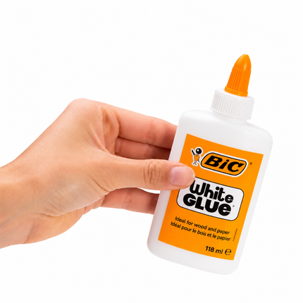 BIC Υγρή Κόλλα Χειροτεχνίας 118ml για Χαρτί & Κατασκευές με Στόμιο Ακριβείας B-898606 Λευκή
