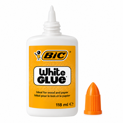 BIC Υγρή Κόλλα Χειροτεχνίας 118ml για Χαρτί & Κατασκευές με Στόμιο Ακριβείας B-898606 Λευκή