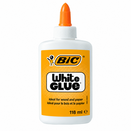 BIC Υγρή Κόλλα Χειροτεχνίας 118ml για Χαρτί & Κατασκευές με Στόμιο Ακριβείας B-898606 Λευκή