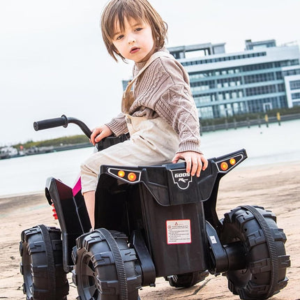 Ηλεκτροκίνητη Παιδική Τετράτροχη Μοτοσικλέτα 12V με Ήχο & Φώτα, Ροζ, 3+ Ετών