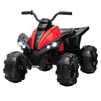 Ηλεκτροκίνητη Παιδική Τετράτροχη Μοτοσικλέτα 12V με Ήχο & Φώτα, Κόκκινο, 3+ Ετών