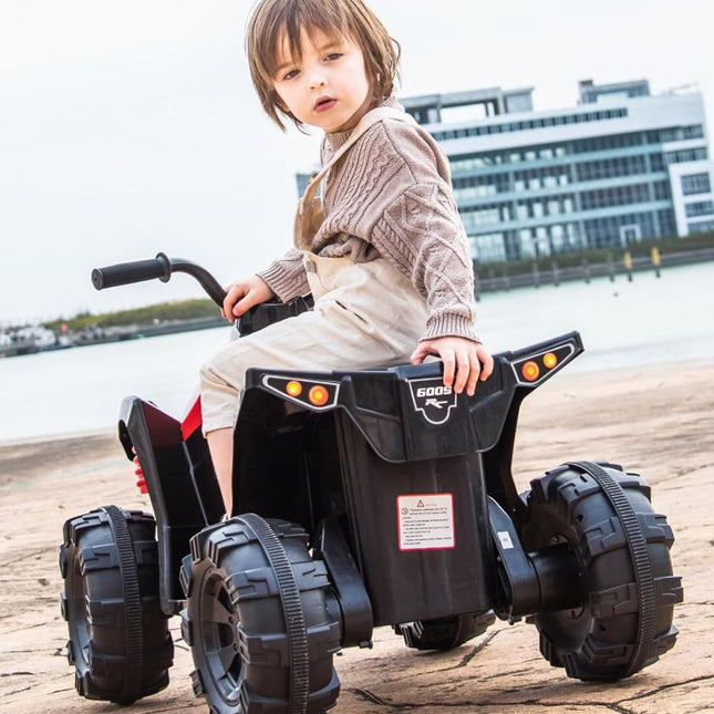 Ηλεκτροκίνητη Παιδική Τετράτροχη Μοτοσικλέτα 12V με Ήχο & Φώτα, Μωβ, 3+ Ετών