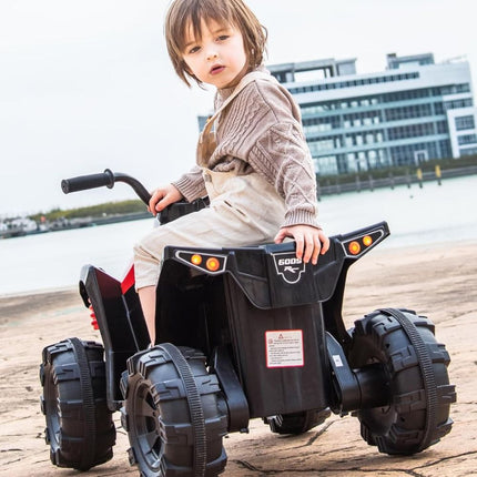 Ηλεκτροκίνητη Παιδική Τετράτροχη Μοτοσικλέτα 12V με Ήχο & Φώτα, Κόκκινο, 3+ Ετών