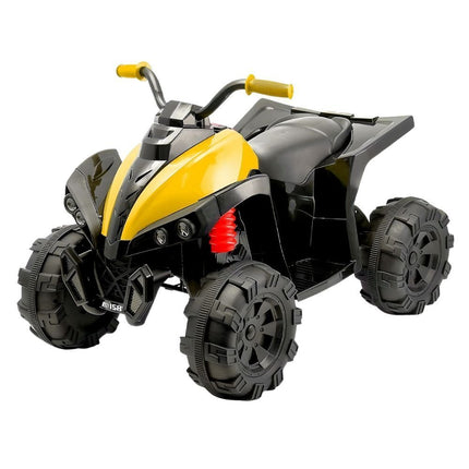 Ηλεκτροκίνητη Παιδική Τετράτροχη Μοτοσικλέτα 12V με Ήχο & Φώτα, Κίτρινο, 3+ Ετών