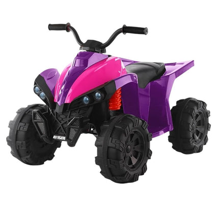 Ηλεκτροκίνητη Παιδική Τετράτροχη Μοτοσικλέτα 12V με Ήχο & Φώτα, Μωβ, 3+ Ετών