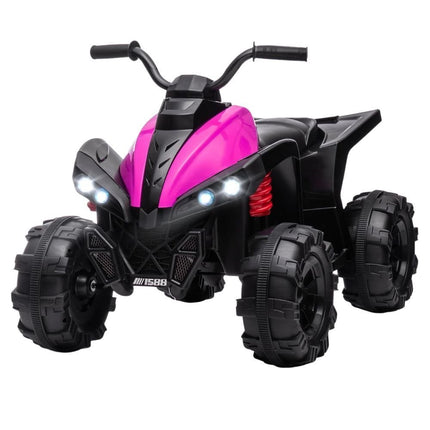 Ηλεκτροκίνητη Παιδική Τετράτροχη Μοτοσικλέτα 12V με Ήχο & Φώτα, Ροζ, 3+ Ετών