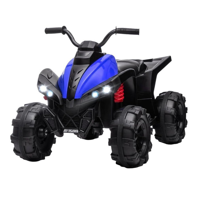 Ηλεκτροκίνητη Παιδική Τετράτροχη Μοτοσικλέτα 12V με Ήχο & Φώτα, Μπλε, 3+ Ετών