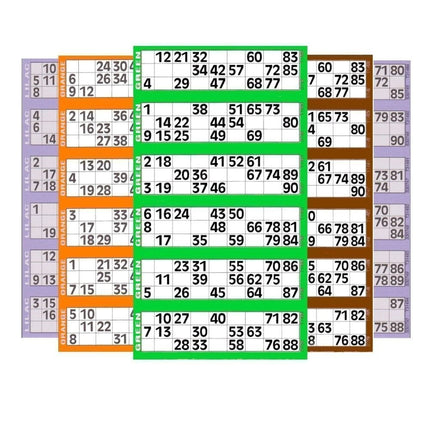 Bingo Σετ 600 Κάρτες 1 Τεμάχιο