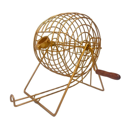 BINGO Επιτραπέζιο Παιχνίδι Πλήρες Σετ με Μεταλλικό Κλωβό & Ξύλινες Μπίλιες 6+ Ετών