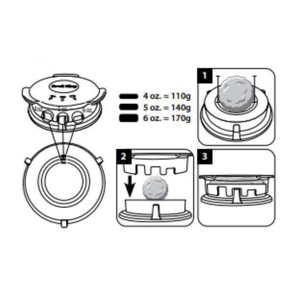 Broil King Deluxe Πρέσα για Burger με Οδηγούς Μερίδας 62475 Μαύρο