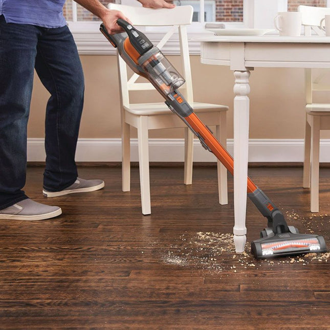 Black & Decker Σετ 2σε1 Επαναφορτιζόμενη Σκούπα & Σκουπάκι με 2 Μπαταρίες 2.0 Ah, Φορτιστή και Βαλιτσάκι Μεταφοράς BHFEV182C-QW
