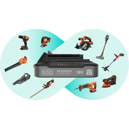 Black & Decker Σετ 2σε1 Επαναφορτιζόμενη Σκούπα & Σκουπάκι με 2 Μπαταρίες 2.0 Ah, Φορτιστή και Βαλιτσάκι Μεταφοράς BHFEV182C-QW