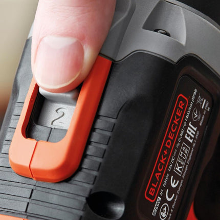 Black & Decker Σετ Κρουστικό Δραπανοκατσάβιδο Μπαταρίας 18V με 2 Μπαταρίες 1.5Ah, Φορτιστή & Βαλιτσάκι Μεταφοράς BCD003C2K-QW